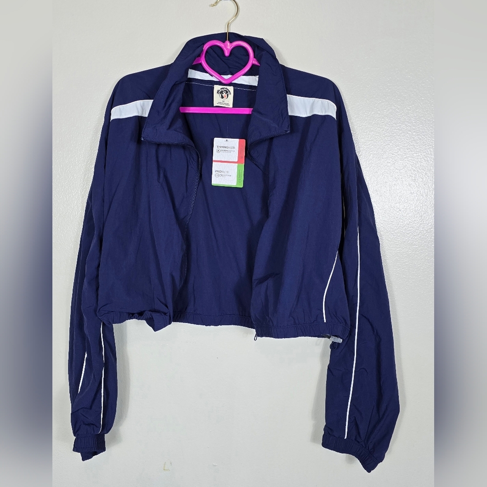 Free People Women's Classic Navy Windbreaker Jacket